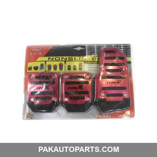 Type R Non-Slip Pedal Pad Red a Black