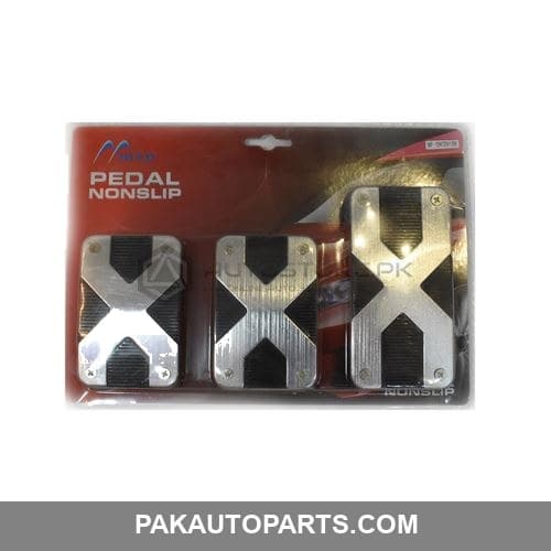 Non-Slip Pedal Pad Black a Silver