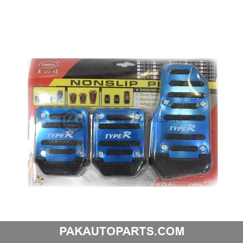 Type R Non-Slip Pedal Pad Black a Blue