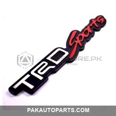 TRD Sports Metal Logo Black and Red