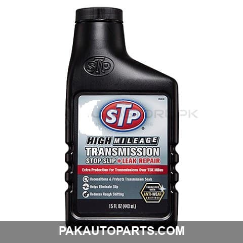 STP HIGH MILEAGE TRANSMISSION STOP SLIP + LEAK REPAIR