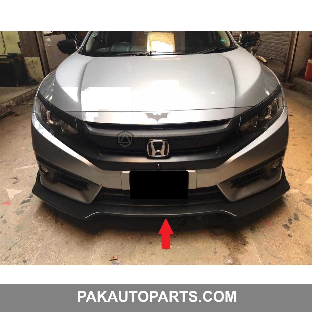 Honda Civic Front Splitter ABS Plastic 2016-2021