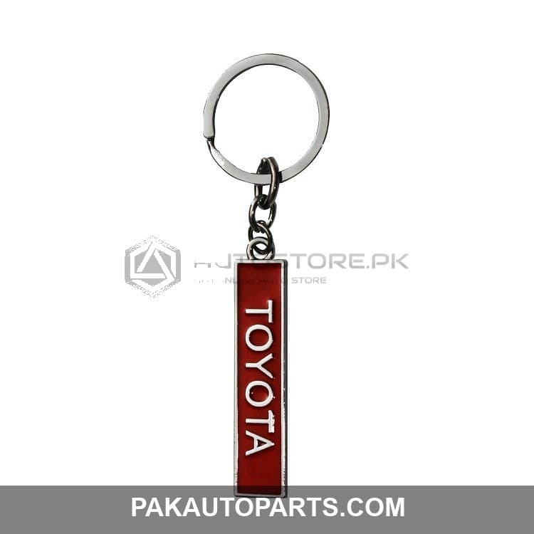 Red Toyota Metal Key Chain