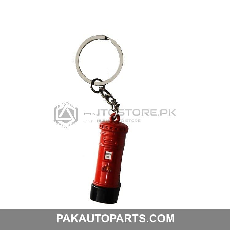 Red Mail Box Metal Key Chain