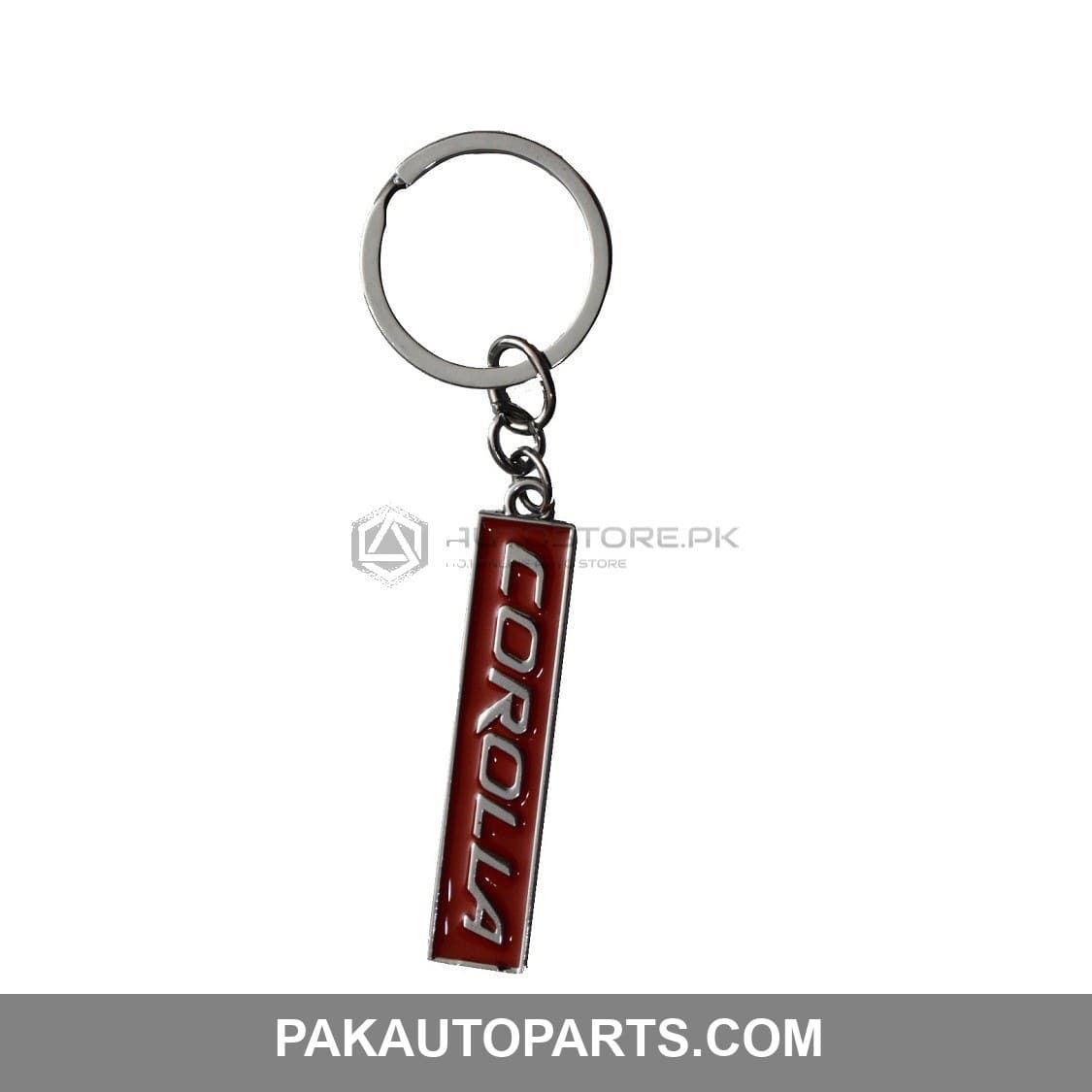 Red Corolla Metal Key Chain