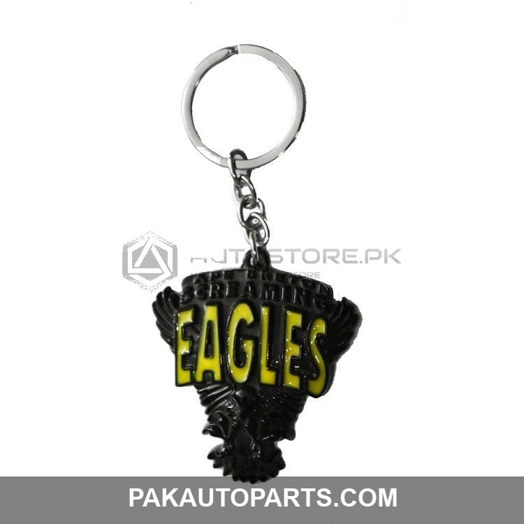 Black and Yellow Eagles Metal Key Chain