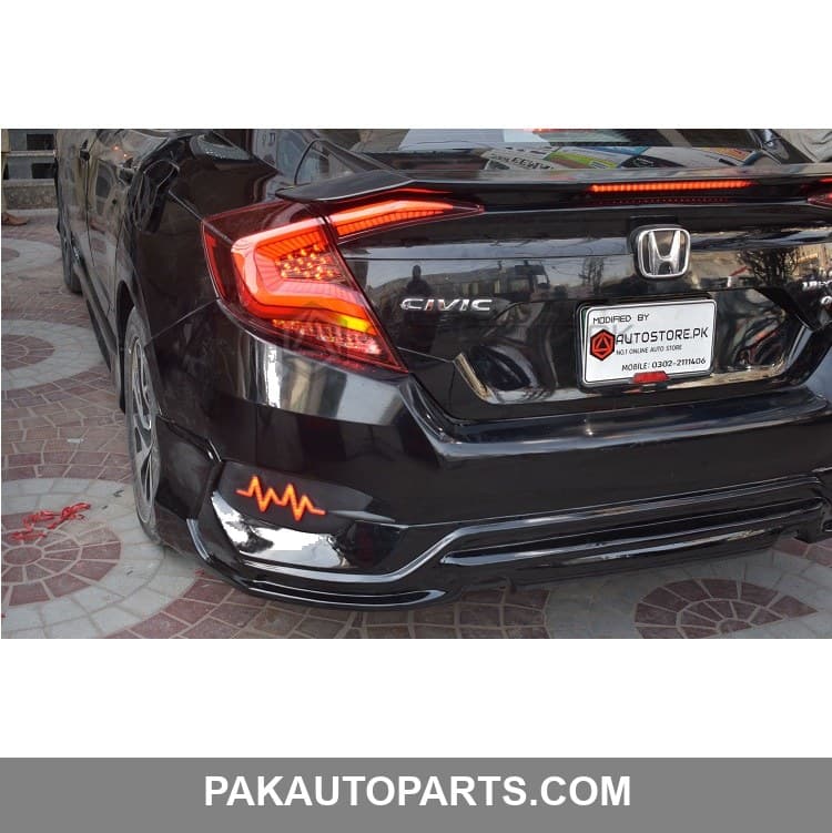 Honda Civic Rear Bumper LED Light Heartbeat Style 2016-2021