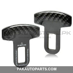 Carbon Fiber Black Seat Belt Clip - Pair