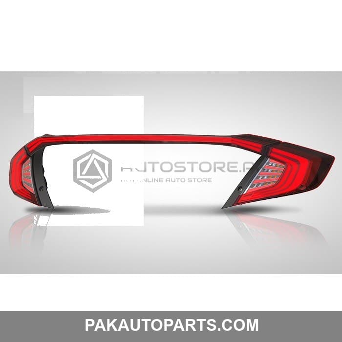 Honda Civic Back Lamps Red with Complete LED Spoiler 2016-2021