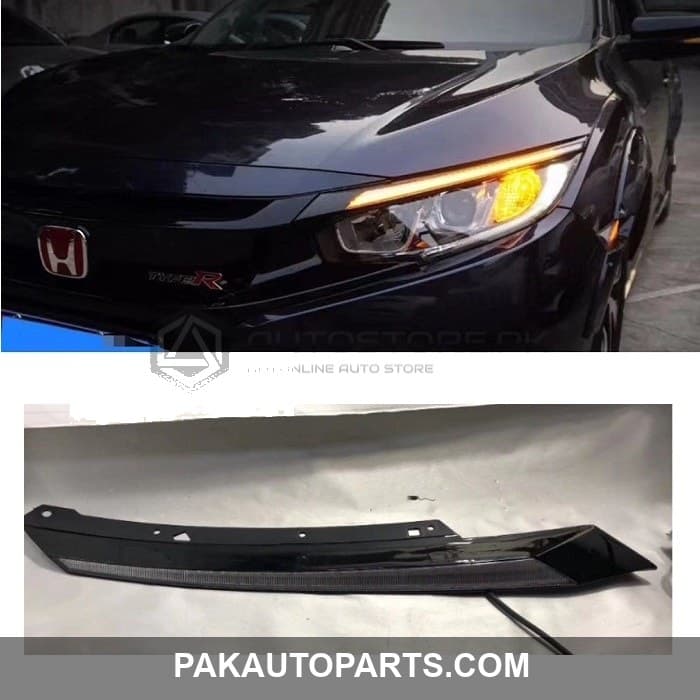 Honda Civic Running DRL Eye Brow Style 2016-2021