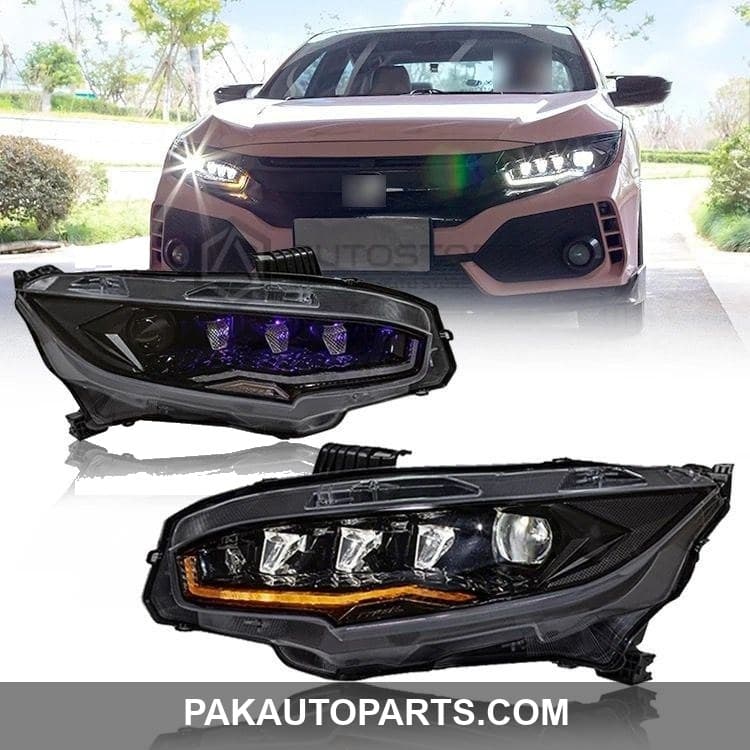 Honda Civic Devil Eyes Style LED Head Lamps 2016-2021