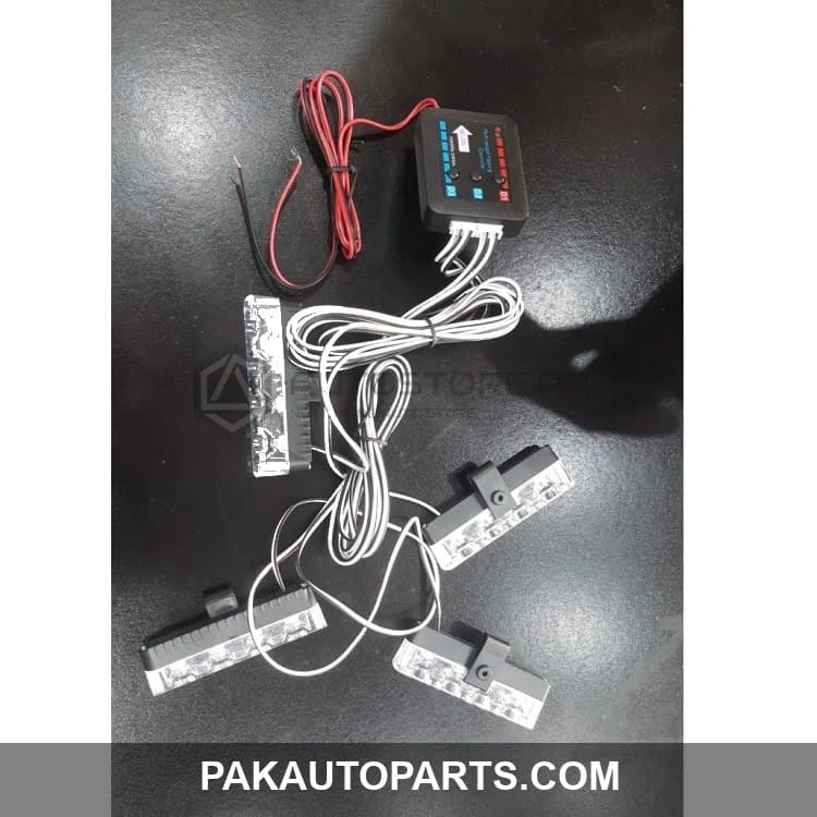 Police Flasher Red Blue with Remote 4 pcs