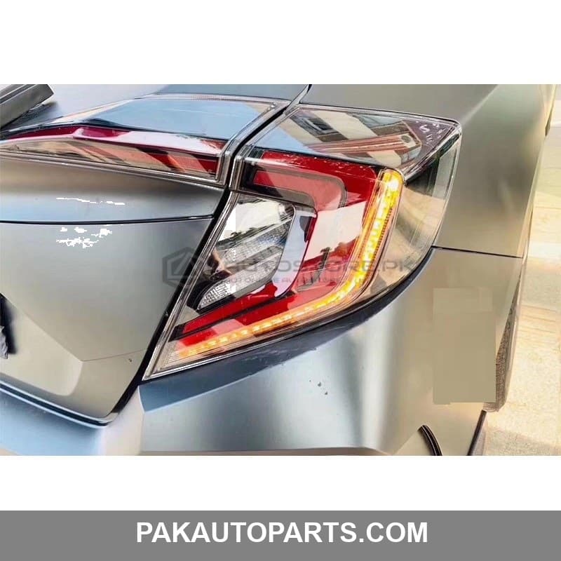 Honda Civic Cobra Double Bar Style Lava Tail Lamps 2016-2021