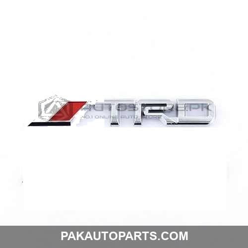 TRD Metal Logo Silver Color Pair