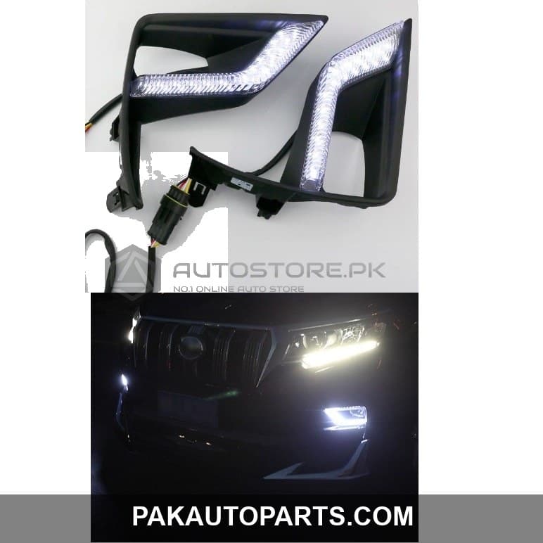 Toyota Prado Fog Lamps DRL Cover 2009-2019