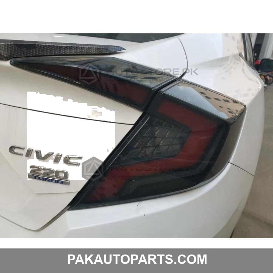 Honda Civic Audi Style Lava Tail Lamp Smoke 2016-2021