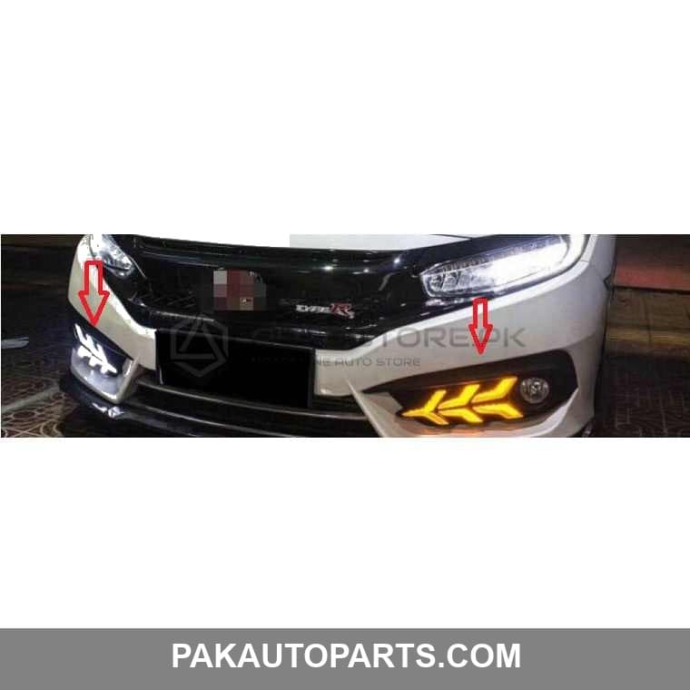 Honda Civic Lamborghini Style LED DRL Covers 2016-2021