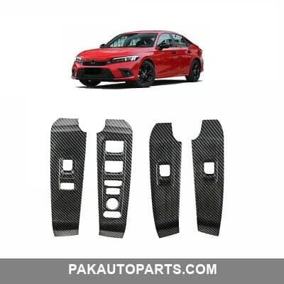 Honda Civic Carbon Fiber Power Window Trim 2022-2023