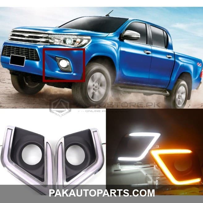 Toyota Hilux Revo Fog Lamp DRL Covers 2016-2019