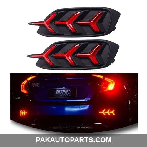 Honda Civic Rear Bumper Light Mustang Style V3 with Indicator Option 2016-2021