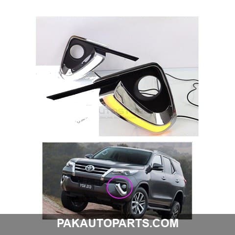 Toyota Fortuner Fog Lamp DRL Covers 2016-2021
