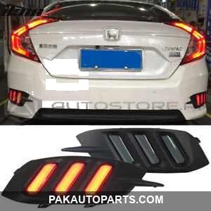 Honda Civic Back Bumper Light Mustang Style Smoke LED 2016-2021