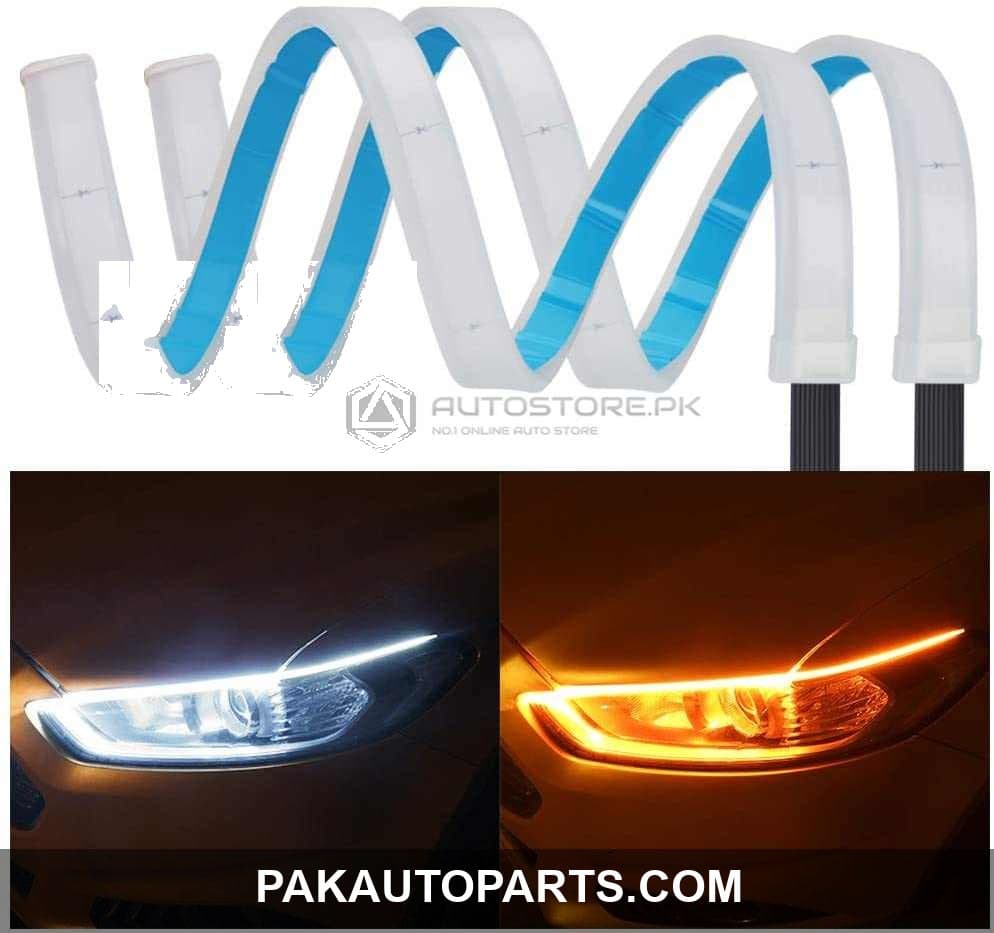 Universal Flexible Head Lamp DRL Dual Color