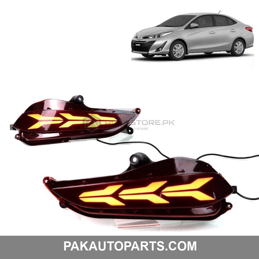 Toyota Yaris Rear Bumper LED Light Lamborghini Style 2020-2023