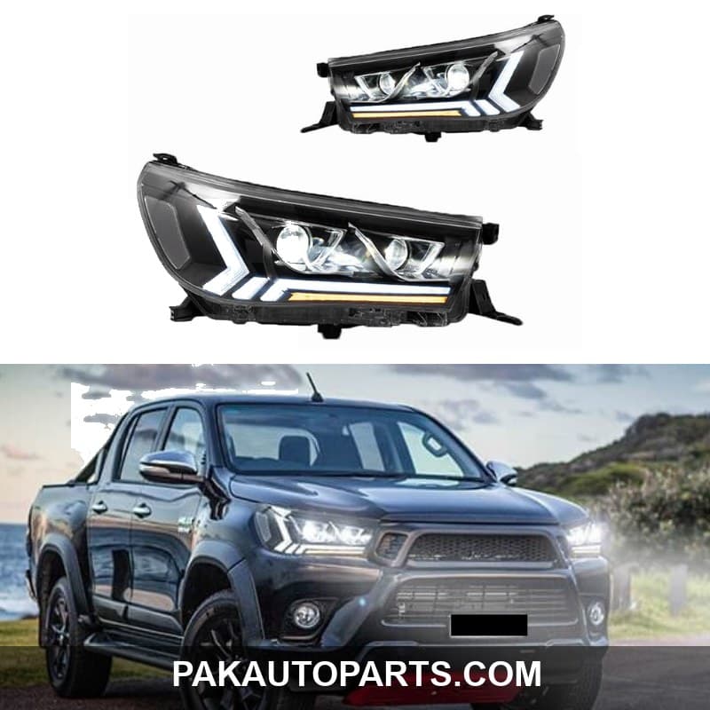 Toyota Hilux Revo Audi Q3 Style Headlamps 2016-2023