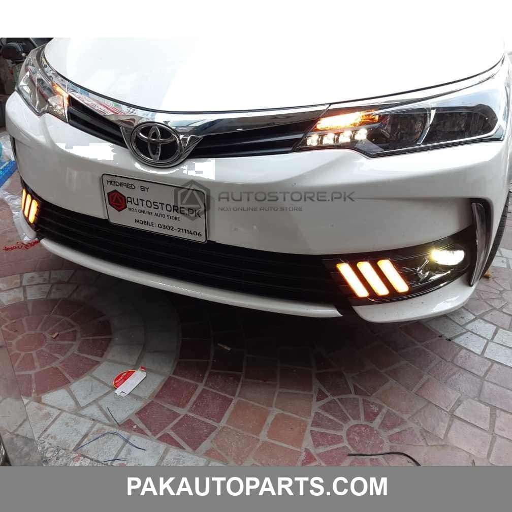 Toyota Corolla Facelift Mustang Style DRL Fog Lamp Cover 2017-2020