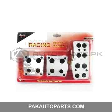 Pedals Cover Silver & Black Circle