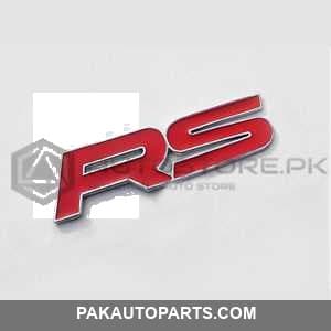 RS Metal Logo Red Each