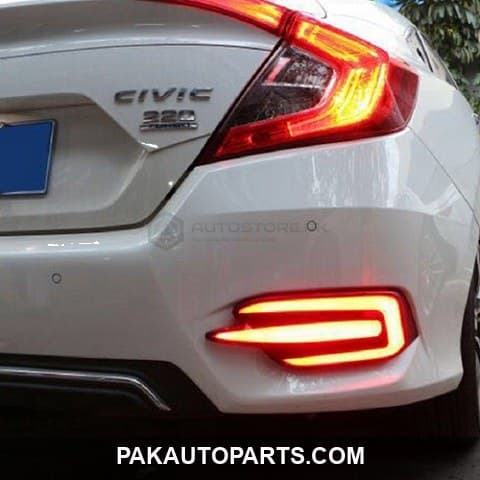 Honda Civic Rear Bumper Brake Lamp Lava Style 2016 - 2021