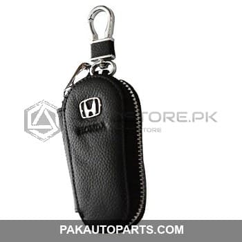 Honda Leather Zipper Keychain