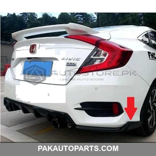 Honda Civic Rear Bumper Splitter Matt Black 2016-2021