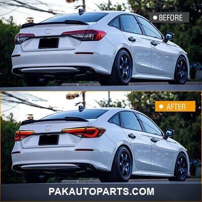 Honda Civic Snake Style Tail Lamps Smoke 2022-2023