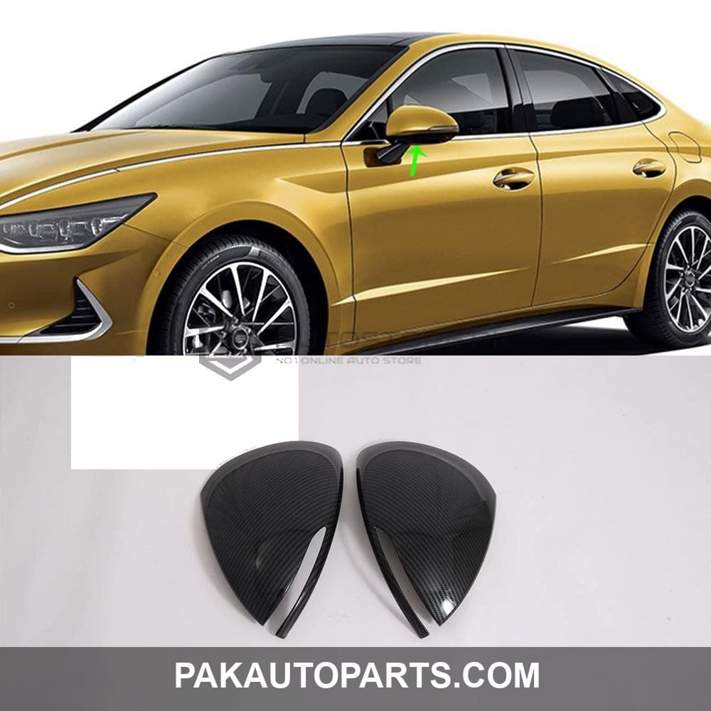 Hyundai Sonata Side Mirror Carbon Fiber Covers 2021-2023