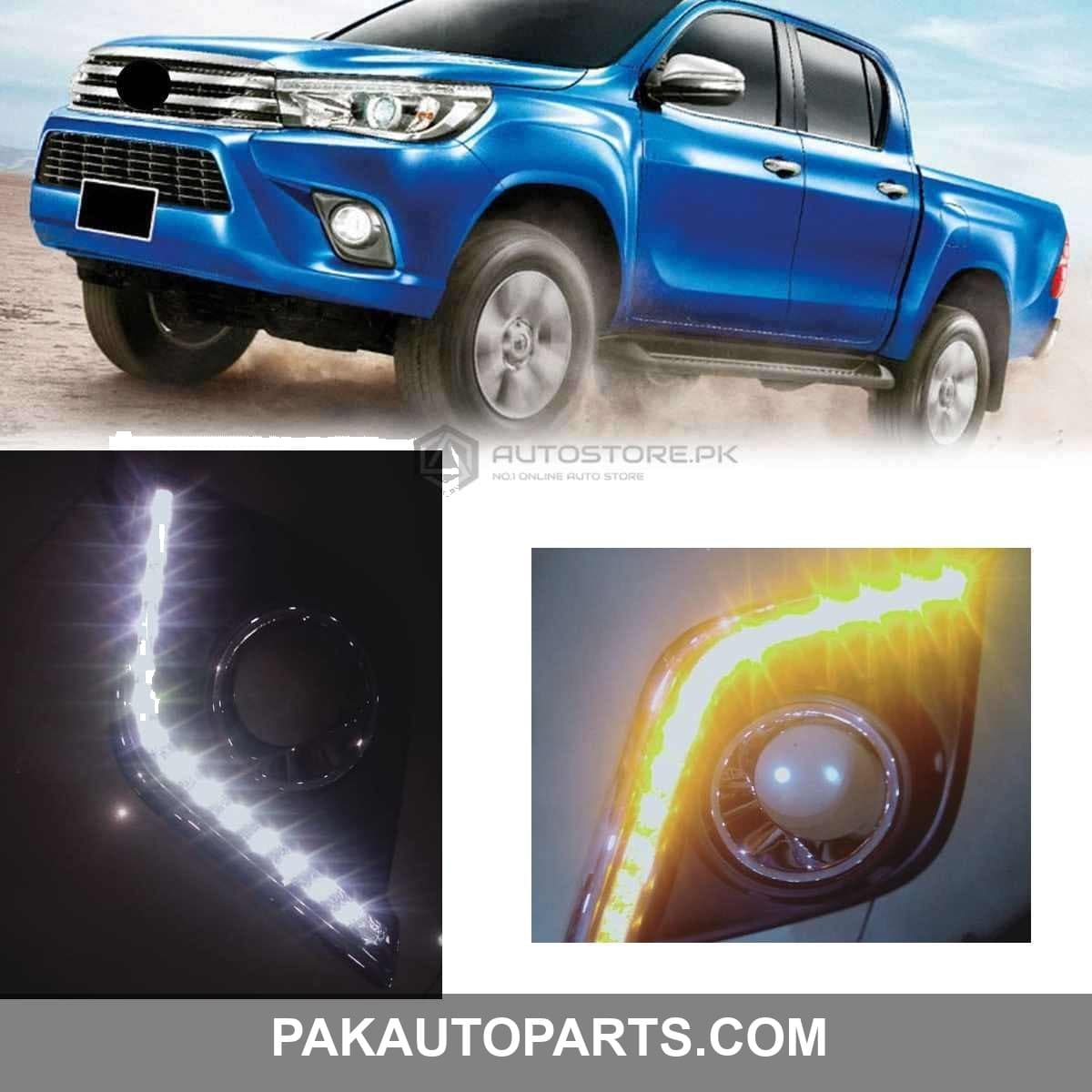 Toyota Hilux Revo Fog Lamp DRL Covers V2 2016-2020