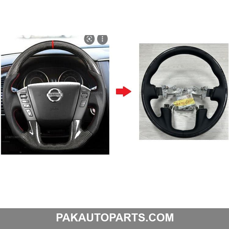 Wood Leather Steering V2 For Nissan Y62 2019-2022