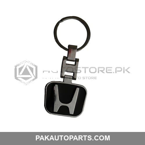 Black Honda Metal Key Chain