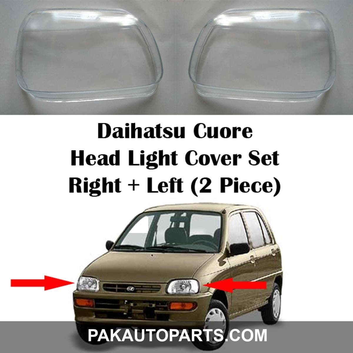 Daihatsu Cuore Head Lights | Head Lamps Lens Set