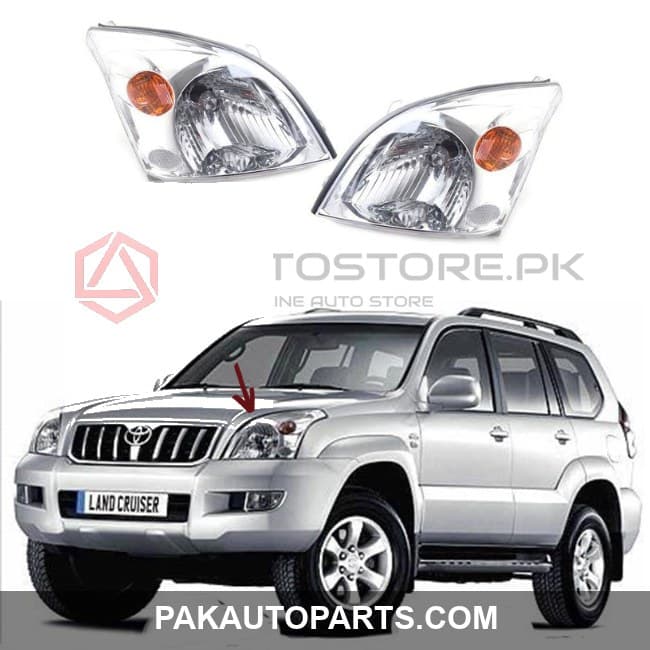 Toyota Prado FJ120 OEM Head lights / Head lamps 2002- 2007