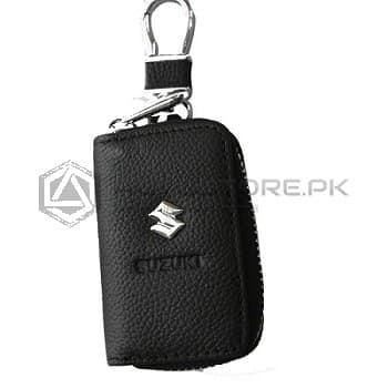 Suzuki Leather Zipper Key Chain