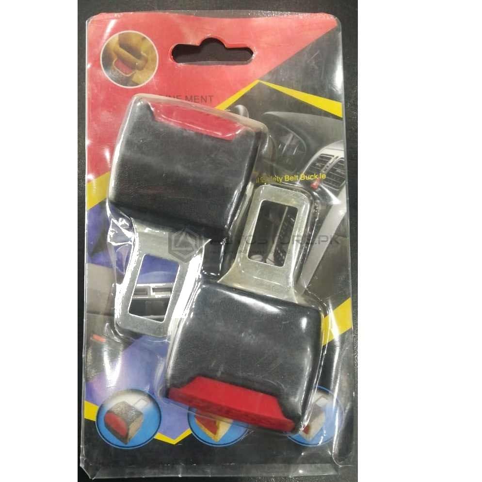 Double Buckle Seat Belt Clips Red & Black