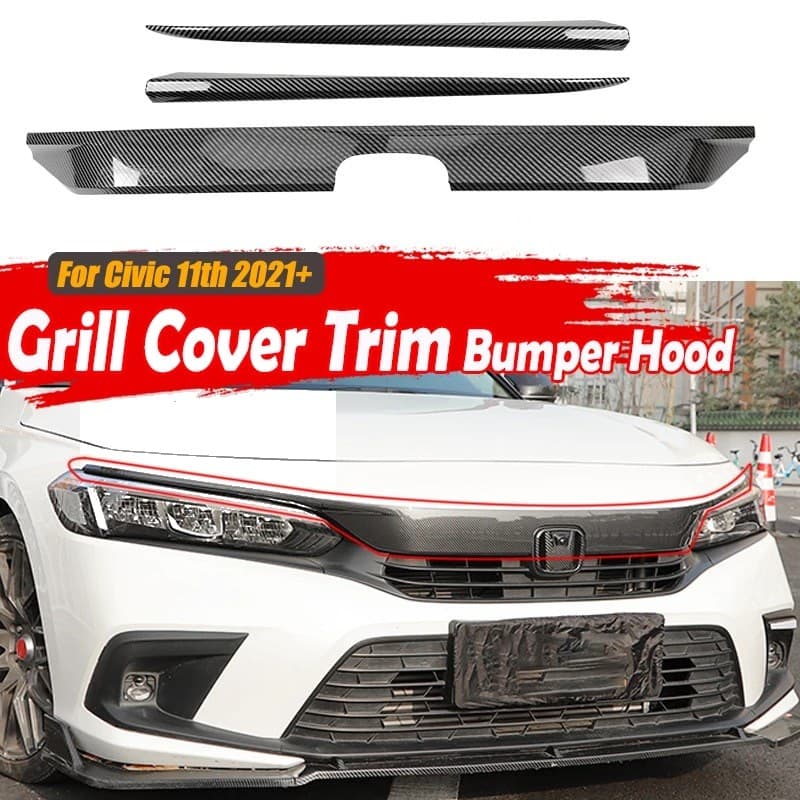 Honda Civic Hood Trim Carbon Fiber 2022-2024