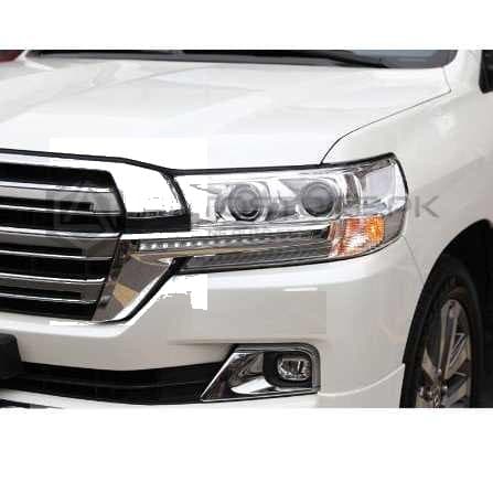 Toyota Land Cruiser FJ200 LED DRL Head Lamp Strip Chrome 2015-2020