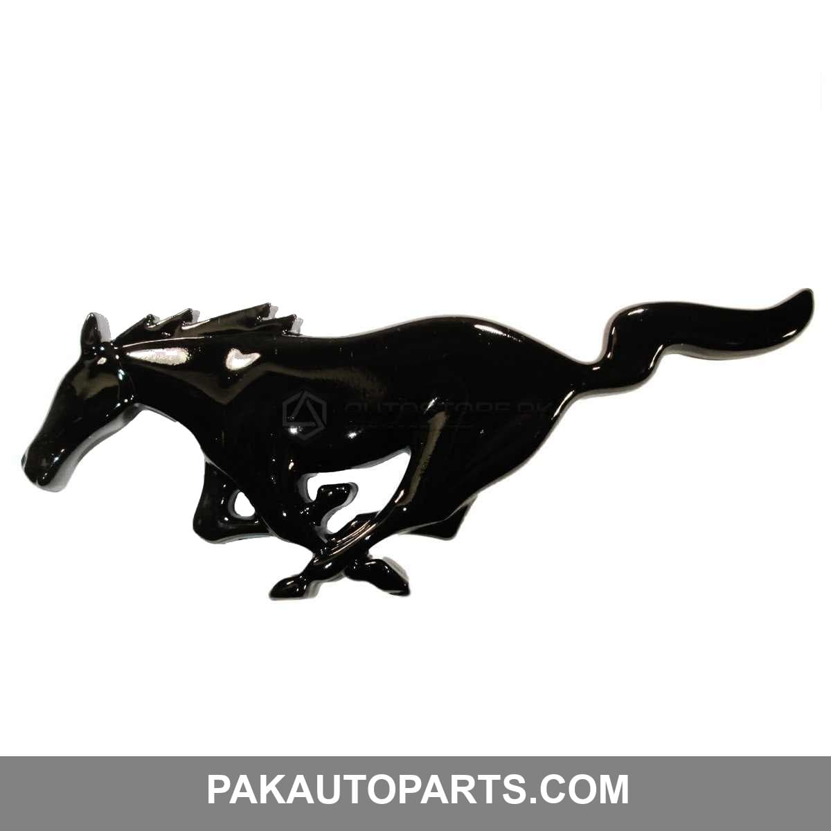 Mustang Metal Logo Black Pair