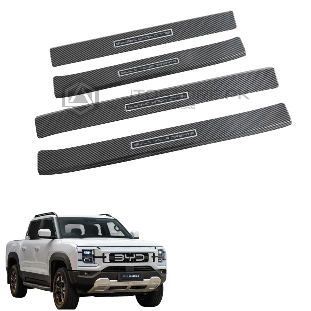 BYD Shark 6 Carbon Fiber Outside Door Sill Scuff Plate Protector 2025-2026
