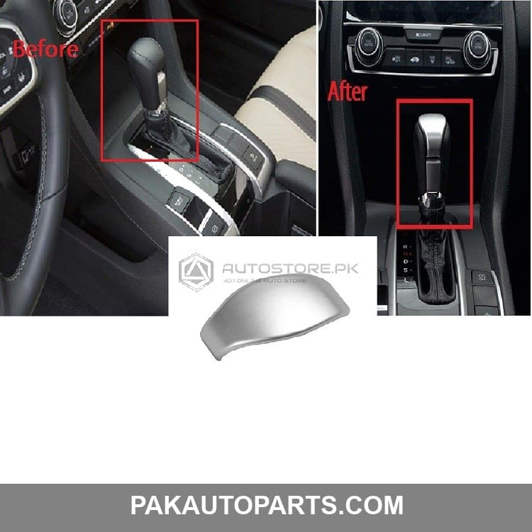 Honda Civic Gear knob Silver Chrome Trim 2016-2021