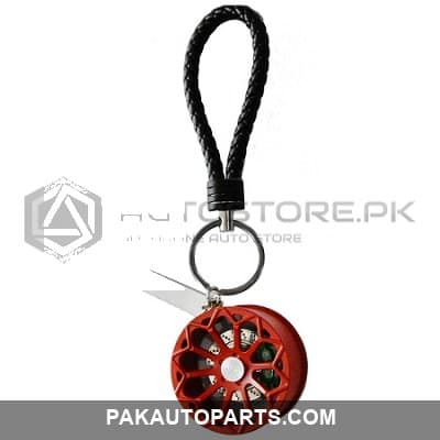 Red Wheel Key Chain